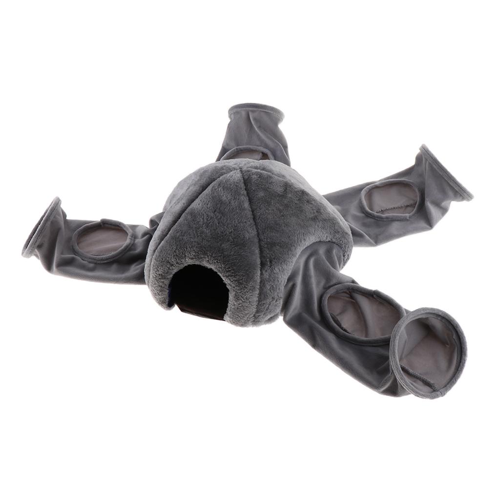 Small Animal Play Tunnel Pet Tunnel for Hamster Guinea Pig Chinchilla gray