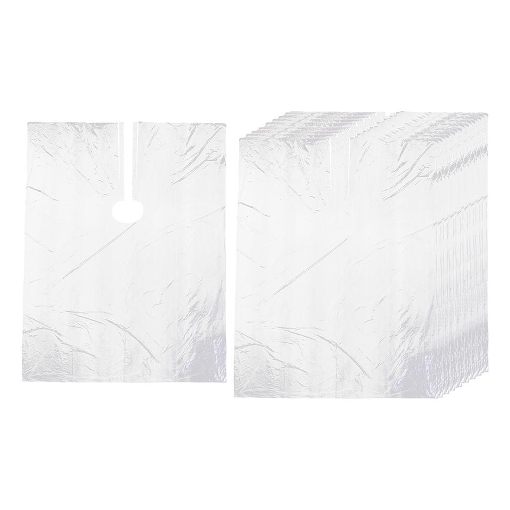 50X Disposable Hair Cutting Cape Hair Salon Gowns Capes + Styling Comb