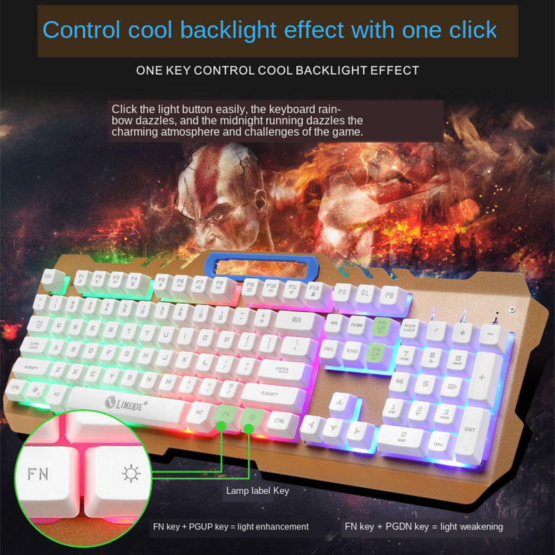 Bộ bạn phím giả cơ và chuột gaming có dây T21 Led