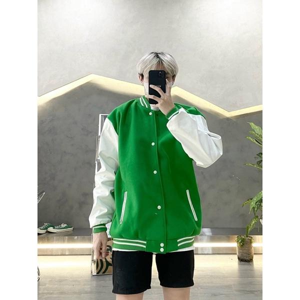Khoác bomber chất vải dạ 3 màu tay da khoác unisex