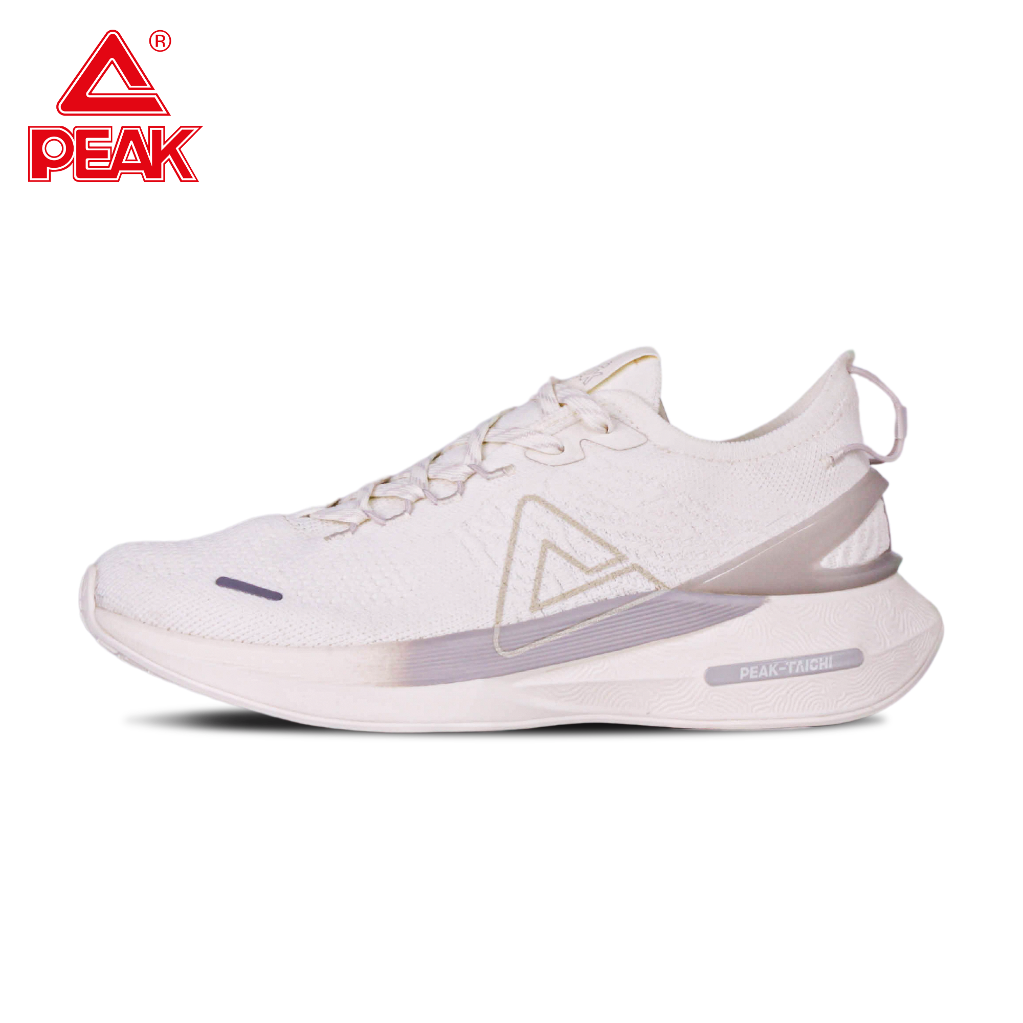 Giày chạy bộ Nam PEAK Taichi 3.0 Water-Shield Màu Trắng Be E14627H