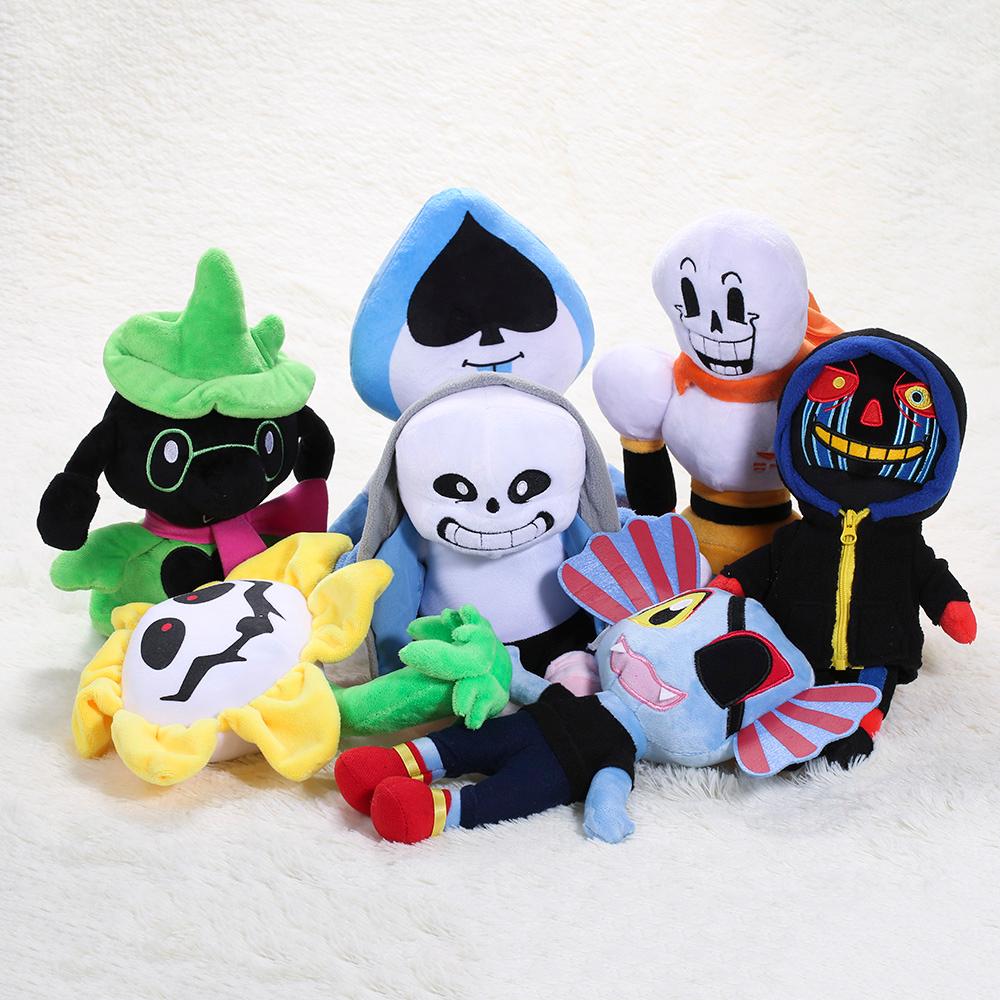 Đồ chơi nhồi bông sang trọng Undertale hình nhân vật Sister sunflower & hình Papirus dùng làm quà tặng cho bé