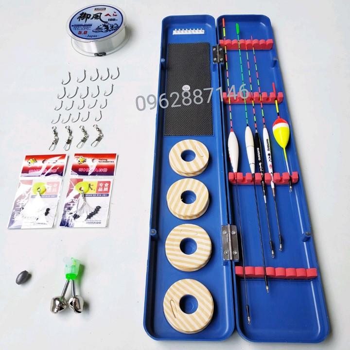 Combo hộp phao câu cá 5 quả kèm 14 món phụ kiện