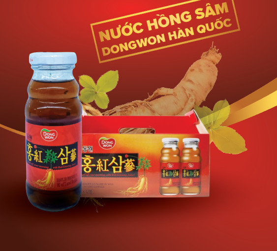 Combo 12  chai  Nước Uống Hồng Sâm Dongwon 180ml