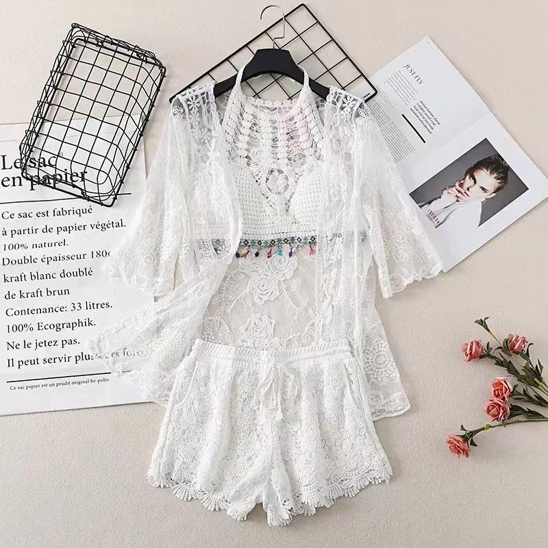 60-Set bộ bơi bikini 3 chi tiết len móc hot hit mix ngẫu nhiên