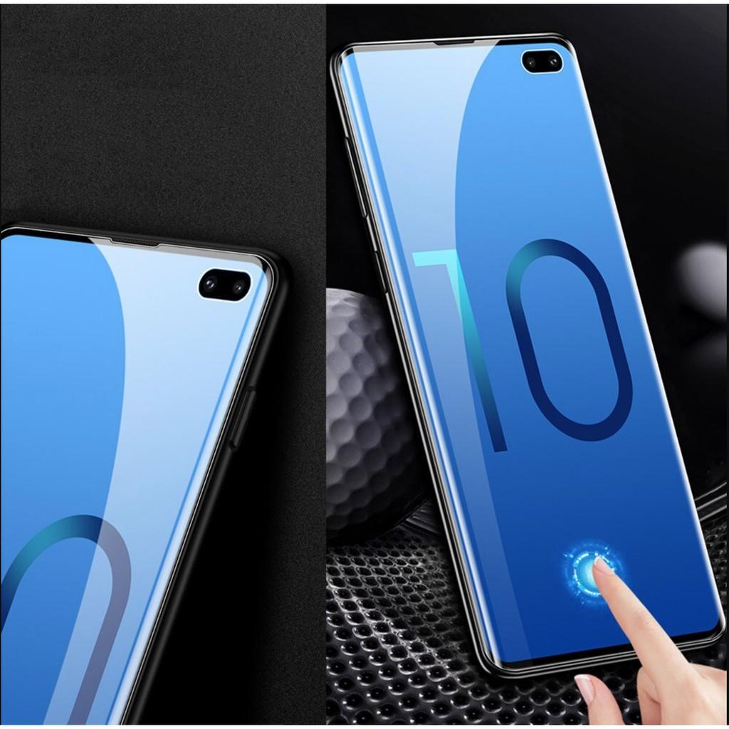 Kính cường lực S10, S10+ cảm biến vân tay full keo nước công nghệ UV chính hãng LITO đảm bảo dùng được cảm biến siêu âm