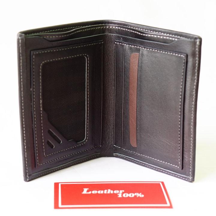 Ví Da Bò - Màu Đen Dáng Đứng - VB001-DENDD