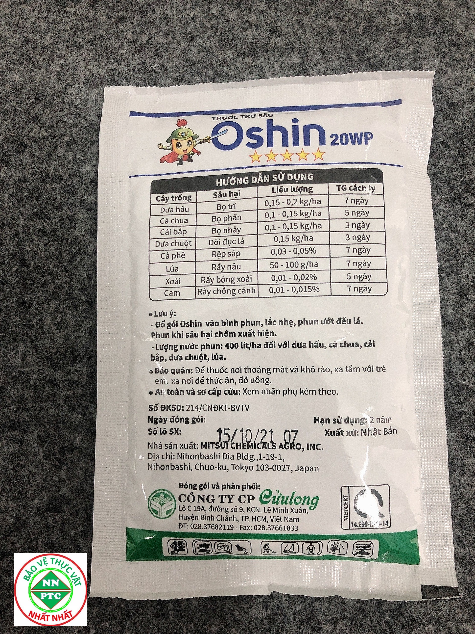 Sản Phẩm  Trừ Sâu Oshin 20wp