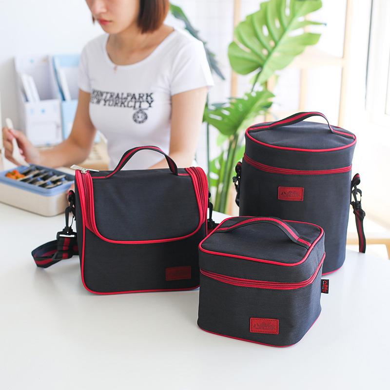 Thời Trang Mới Ăn Trưa Túi Đựng Thức Ăn Giữ Nhiệt Cách Điện Túi Phụ Nữ Và Trẻ Em Thường Ngày Du Lịch Mát Nhiệt Dã Ngoại Túi Dày Và Ấm