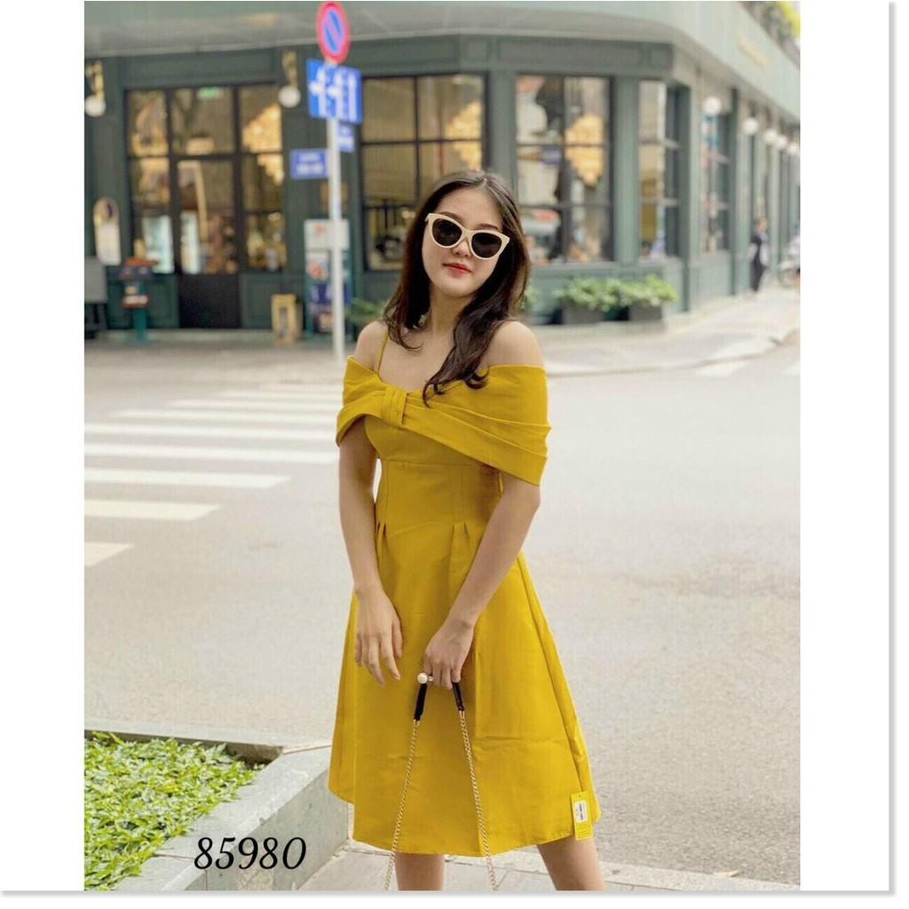 ĐẦM XÒE DỰ TIỆC NỮ CỔ CỘT NƠ SIÊU XINH SANG TÔN DÁNG CHO CÁC CHỊ EM THỜI TRANG LANO STORE