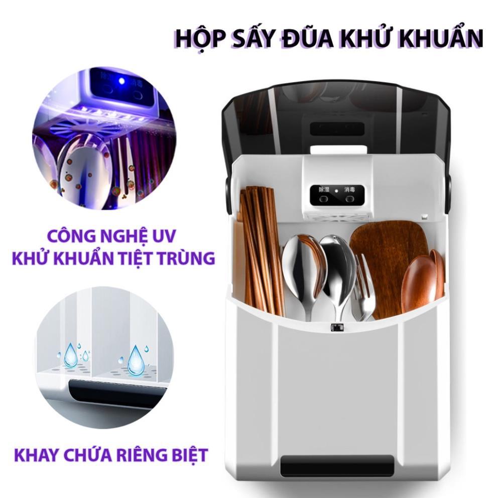 Máy sấy và khử khuẩn đũa thìa bằng tia UV - Hộp sấy và khử khuẩn đũa thìa - dụng cụ nhà bếp