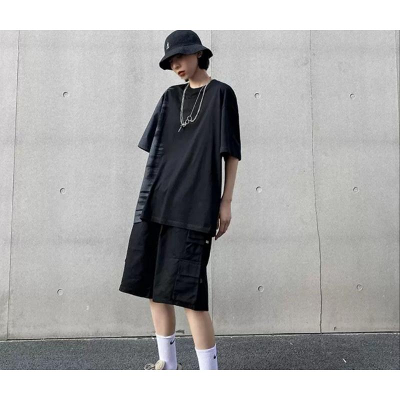 Áo thun phối màu cotton dày dặn cá tinh basic ulzzang unisex - ẢNH THẬT