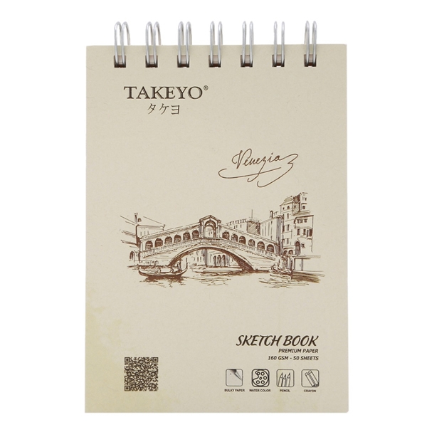 Sổ Lò Xo Takeyo 50 Tờ A6 8529 - Mẫu 3 - Hình Venezia