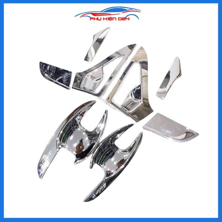 Ốp hõm mạ crom trước sau xe Swift 2019-2020 sáng bóng chống trầy bảo vệ cửa xe ô tô