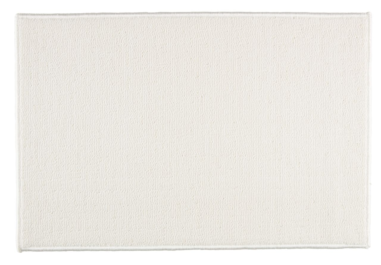 Thảm phòng tắm | JYSK Kiruna | polyester | trắng | R40xD60cm