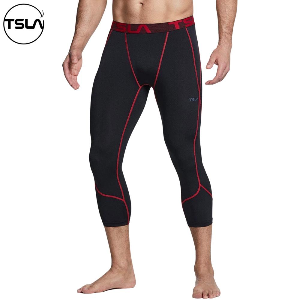 Quần legging Pro Combat thể thao nam bó cơ TSLA dạng lửng co giãn 4 chiều TSL2013