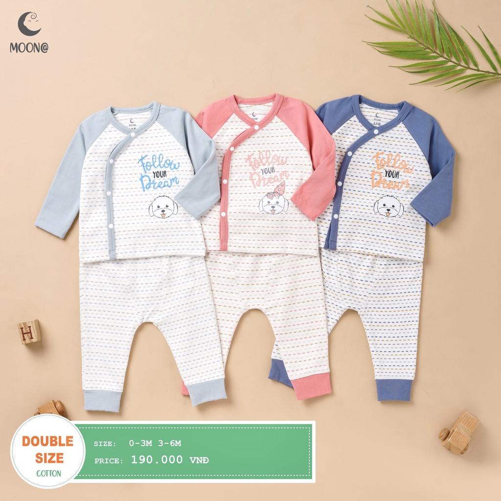 BỘ DÀI TAY SƠ SINH COTTON NHUNG MOMMA BABY, MOON@ CHẤT DÀY