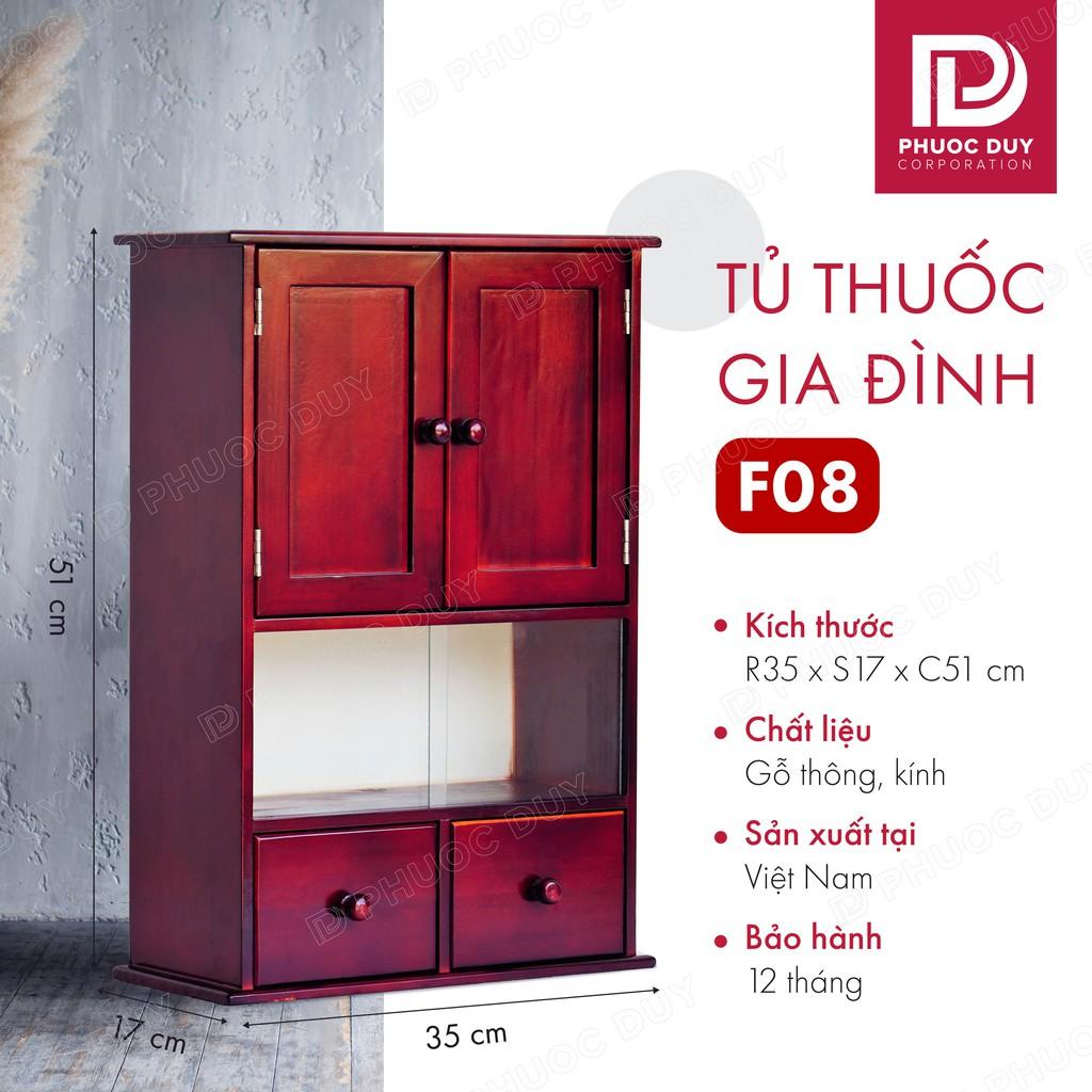 Tủ thuốc - Tủ y tế gia đình gỗ tự nhiên F08