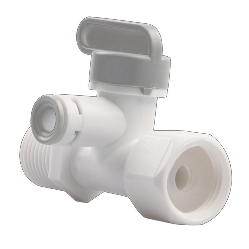 POM Purifier Feed Tee Faucet 1/4 Inch RO System For Filter Installation