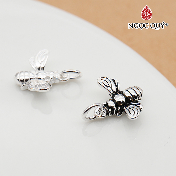 Charm bạc treo hình con ong - Ngọc Quý Gemstones