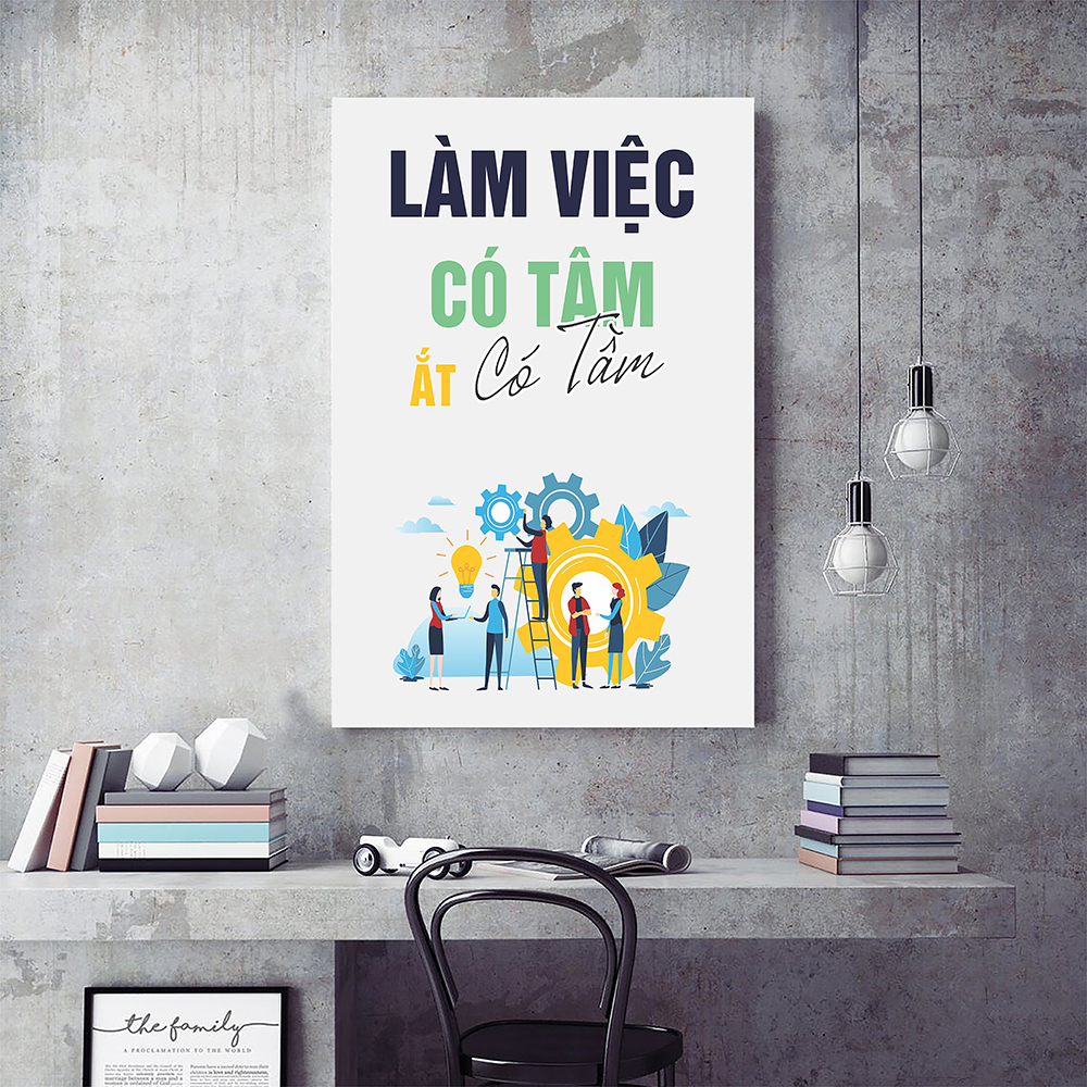 Tranh động lực Làm việc có tâm ắt có tầm-Model: AZ1-0577