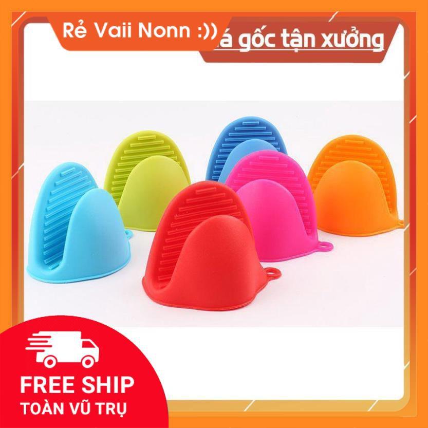  Đôi bao tay silicone cách nhiệt dùng nhấc nồi nhà bếp chống bỏng