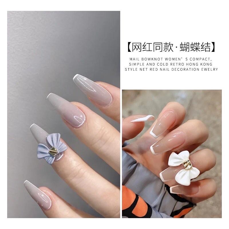 Charm Nơ Nail, phụ kiện trang trí móng tay