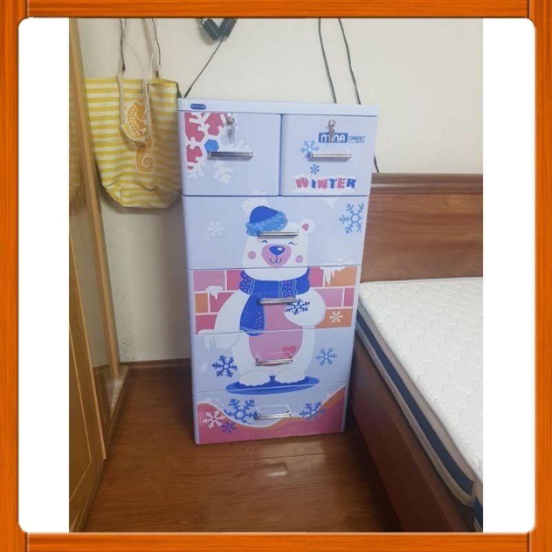 Tủ nhựa 5 tầng 6 ngăn nguyên thùng chưa lắp