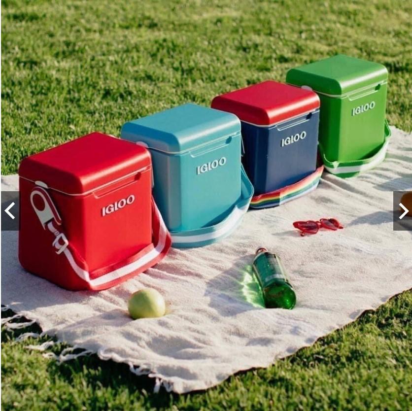 Hộp Giữ Lạnh Igloo, 10L, Thùng Giữ Lạnh 2 Lớp Giúp Bảo Quản Thực Phẩm, Đồ Uống,Tới 24h, Khóa An Toàn, Dây Đeo, Nhập Đức