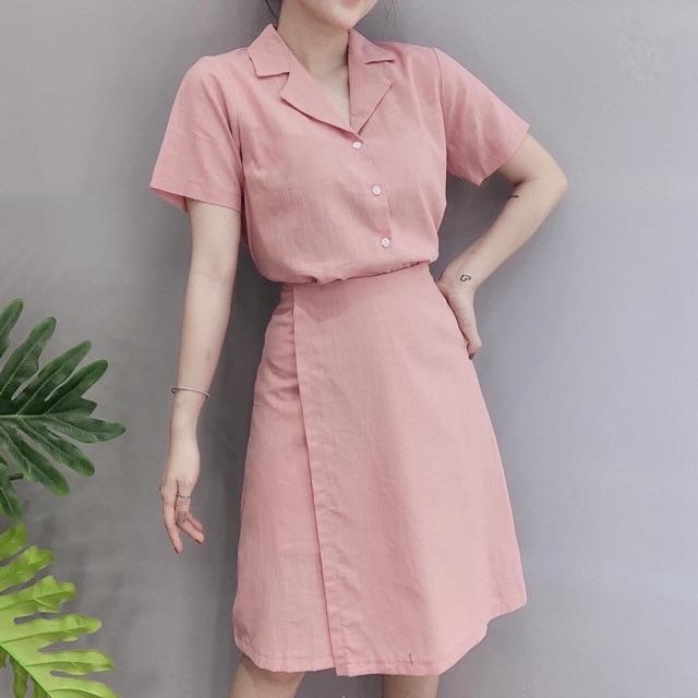 Đầm váy đắp tà 3 màu