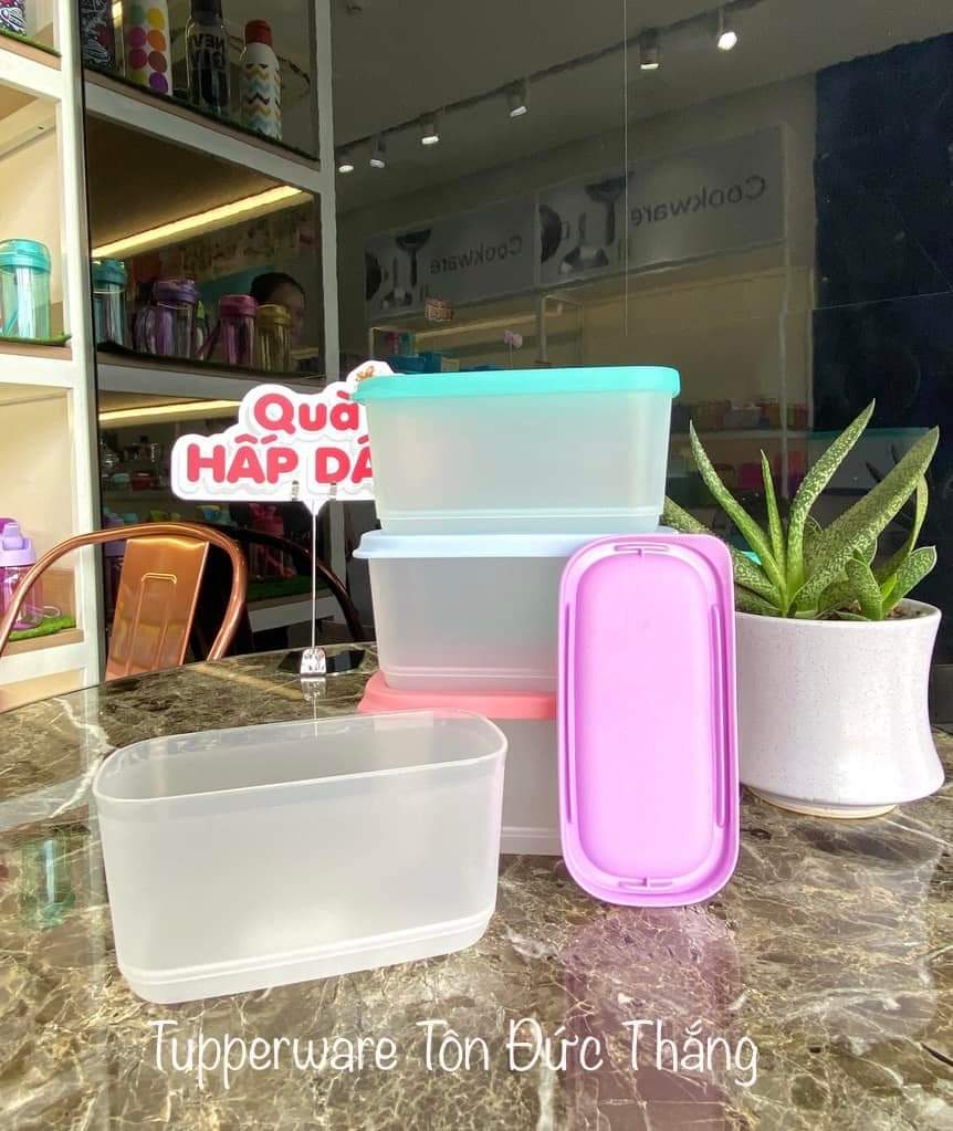 Bộ hộp bảo quản thực phẩm Cubix Mini Rectangular 250ml Tupperware - Hàng chính hãng