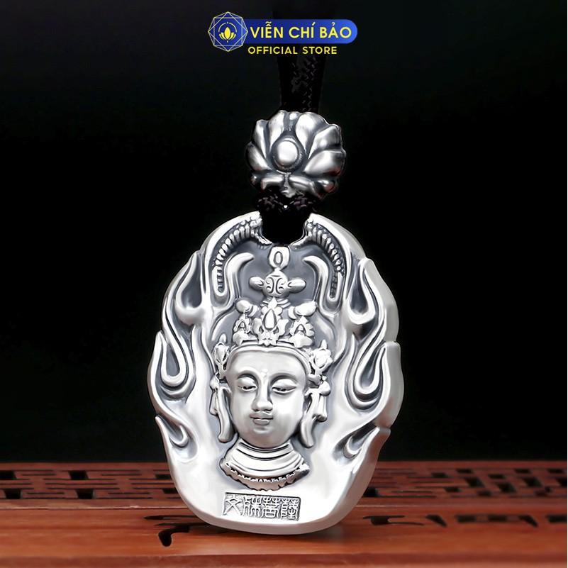 Mặt dây chuyền phật bản mệnh 12 con giáp nam nữ Liên Hoa Chân Hỏa chất liệu bạc Thái 999 Viễn Chí Bảo M100380