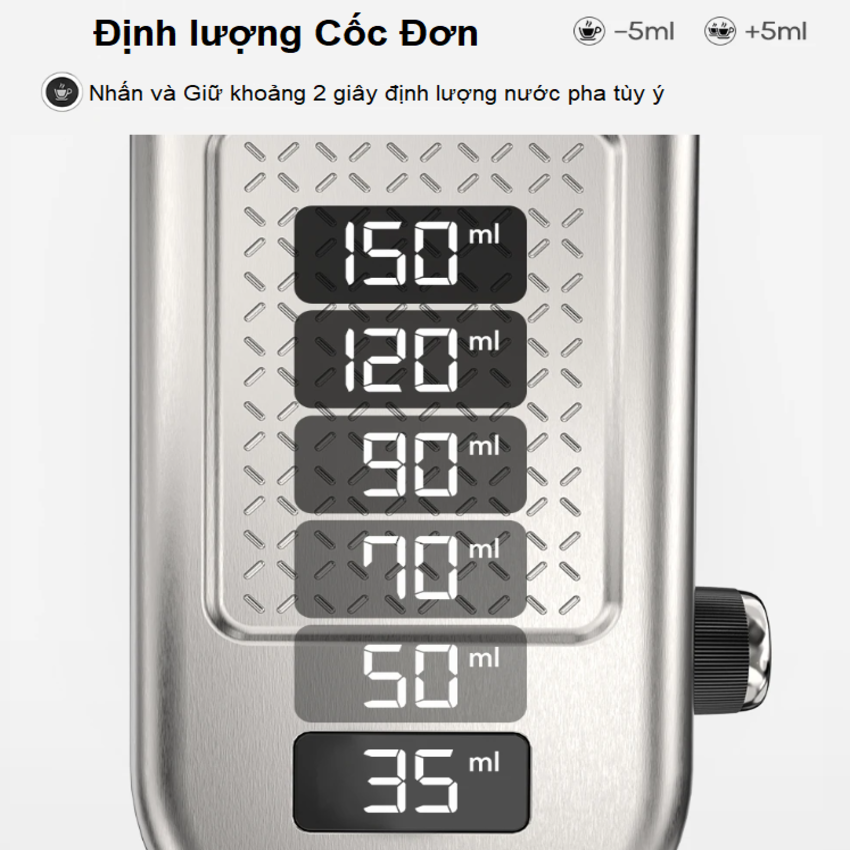 HÀNG CHÍNH HÃNG - Máy pha cà phê bán tự động Espresso, Cappuccino, Latte. Thương hiệu Mỹ cao cấp HiBREW - H10B