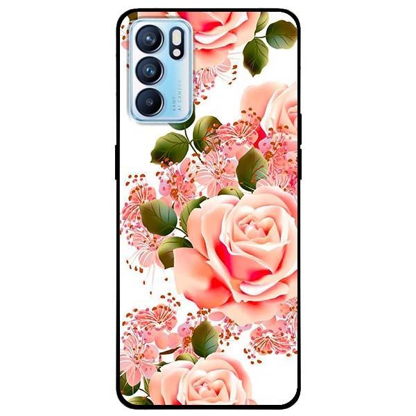 Ốp lưng dành cho Oppo Reno 6 - Reno 6 Z mẫu Hoa Hồng Nhạt