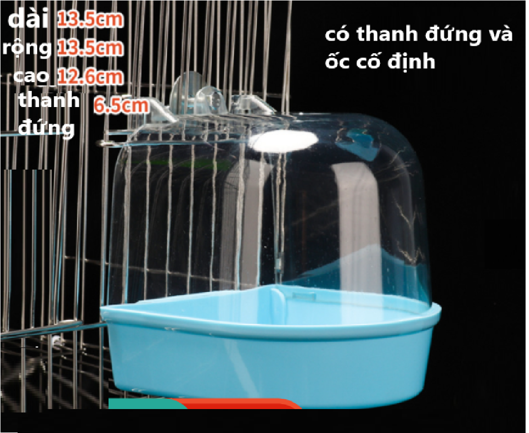 1 lồng tắm dùng cho chim, vẹt size nhỏ và trung tắm