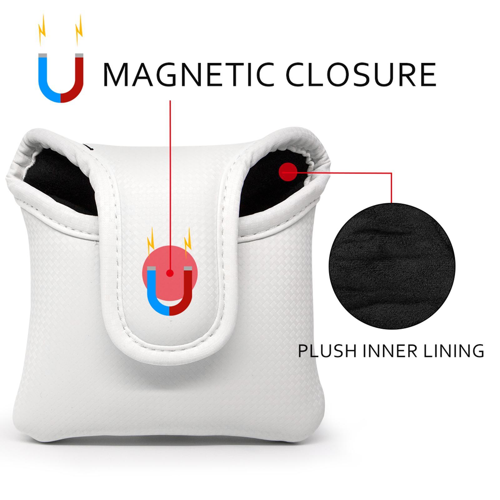 Mallet Putter Cover Embroidered Golf Headcover Golf Club Head Cover Golfer Gift