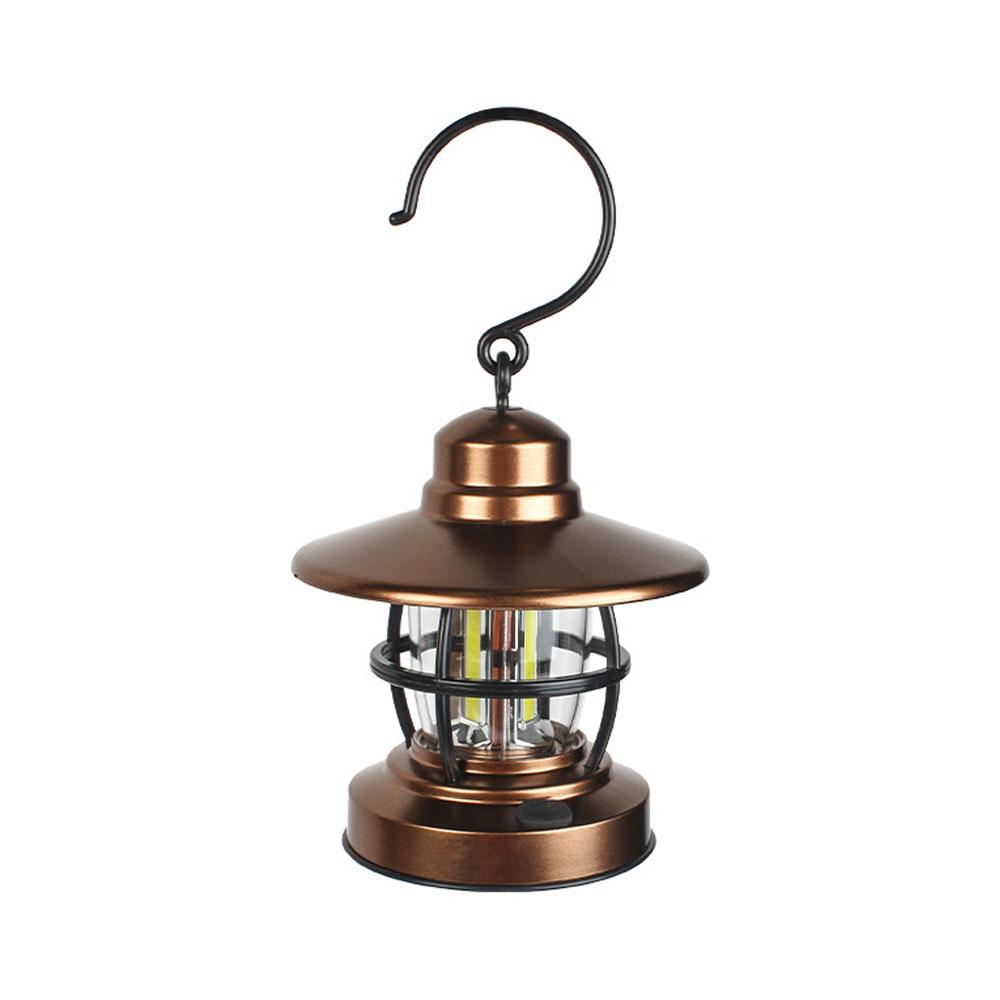 Outdoor Camping Light Vintage Lantern LED Campsite Lamp Waterproof for Camping Tent Fishing Courtyard