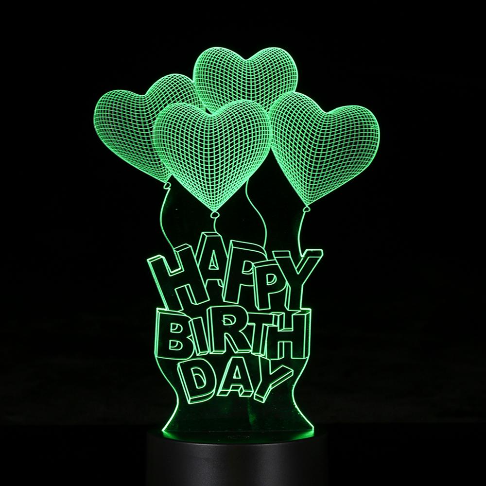 Creative 3D LED Desk Lamp Illusion Colorful Plastic Base Table Night Light Multicolored Optional Shape Home Use Indoor Decoration Surprise Gift Remote Control