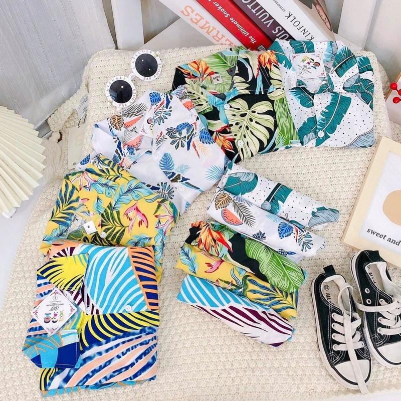 Bộ cộc tay hoa lá cho bé trai