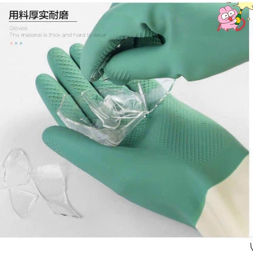 Găng Tay Cao Su Rửa Chén Bát Siêu Hai Màu