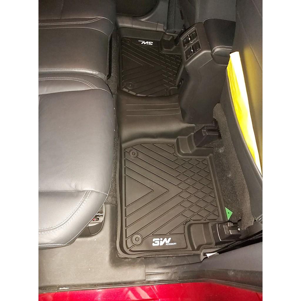 Thảm lót sàn xe ô tô Mitsubishi Outlander 2012-đến nay nhãn hiệu Macsim 3W -chất liệu nhựa TPE đúc khuôn cao cấp-màu đen