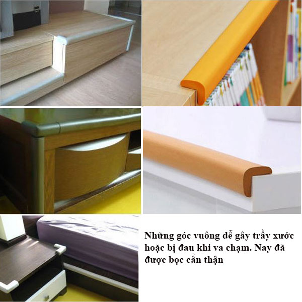 Dây Bọt Biển Bọc Cạnh Bàn, Cạnh Sắt Dài 2M Chữ L Kèm Băng Dán