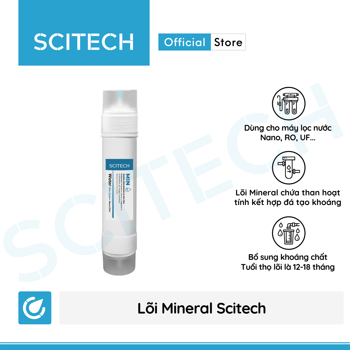 Máy lọc nước UF 6 cấp lọc by Scitech - Hàng chính hãng