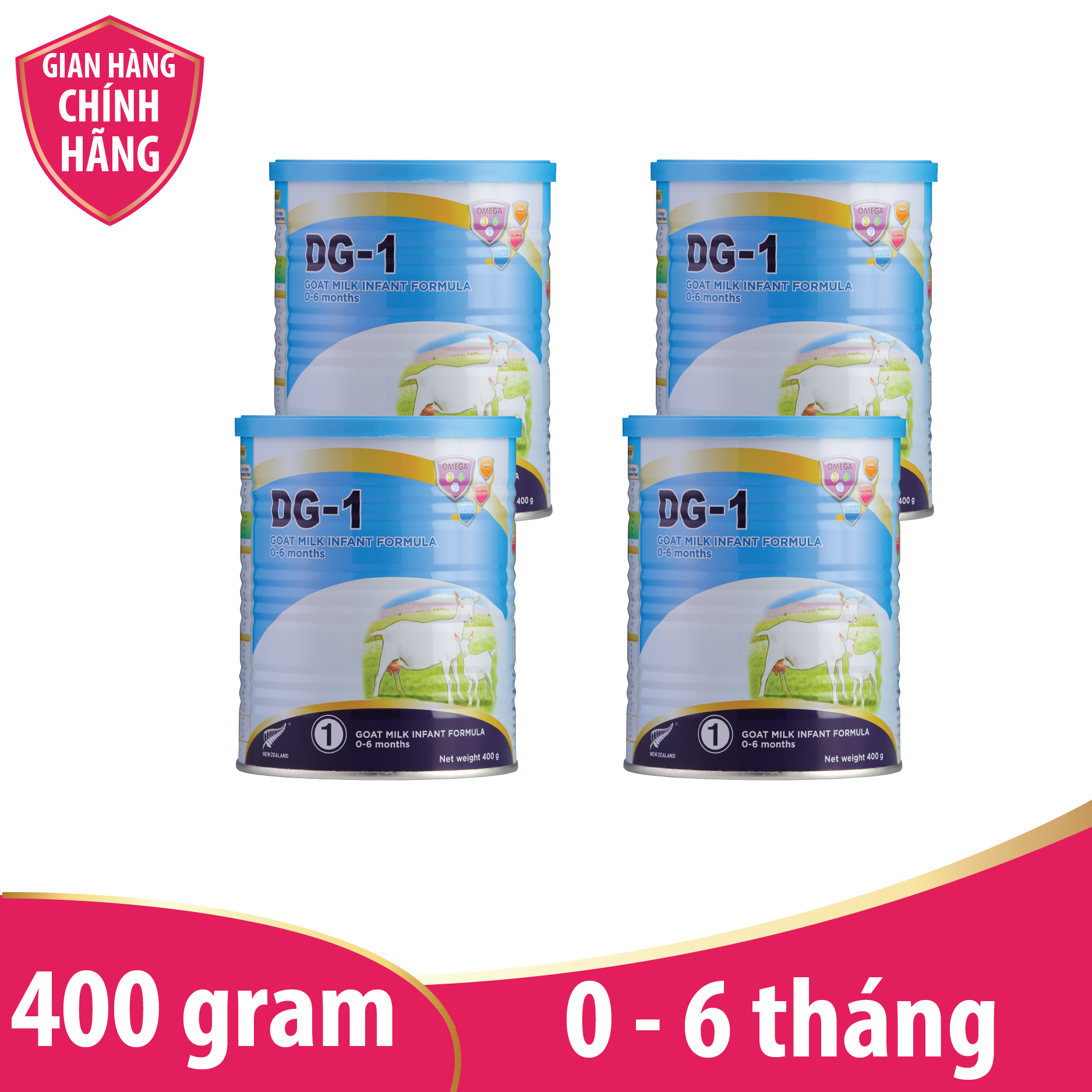 Combo 7 lon Sữa dê công thức DG-1 400g