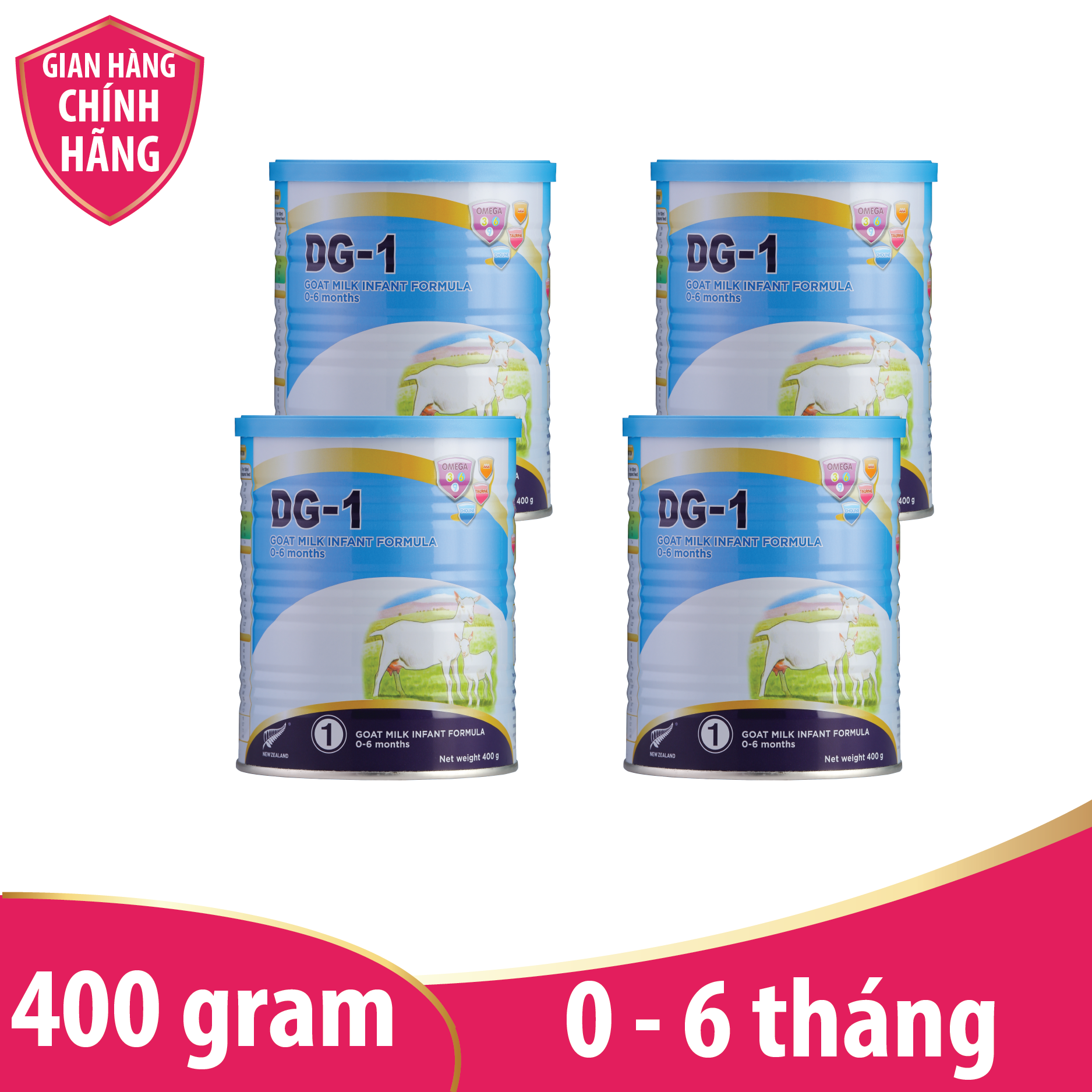 Combo 4 Lon Sữa Dê DG-1 400g