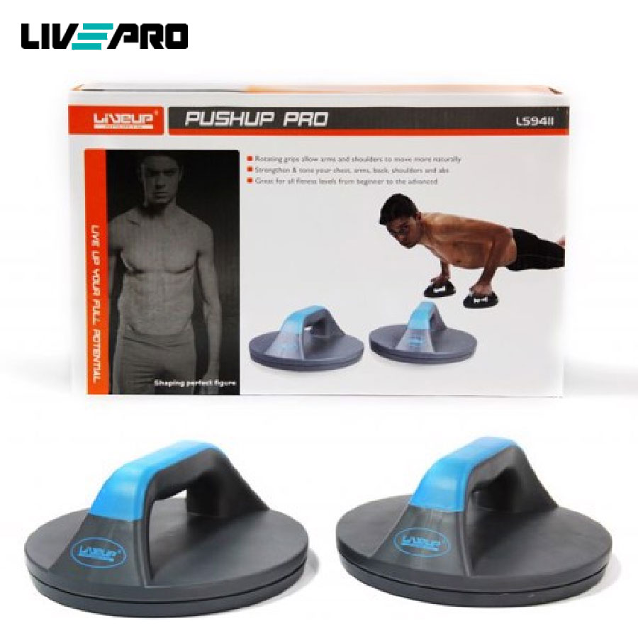 Dụng cụ tập hít đất chống đẩy Liveup Push Up Pro LS9411