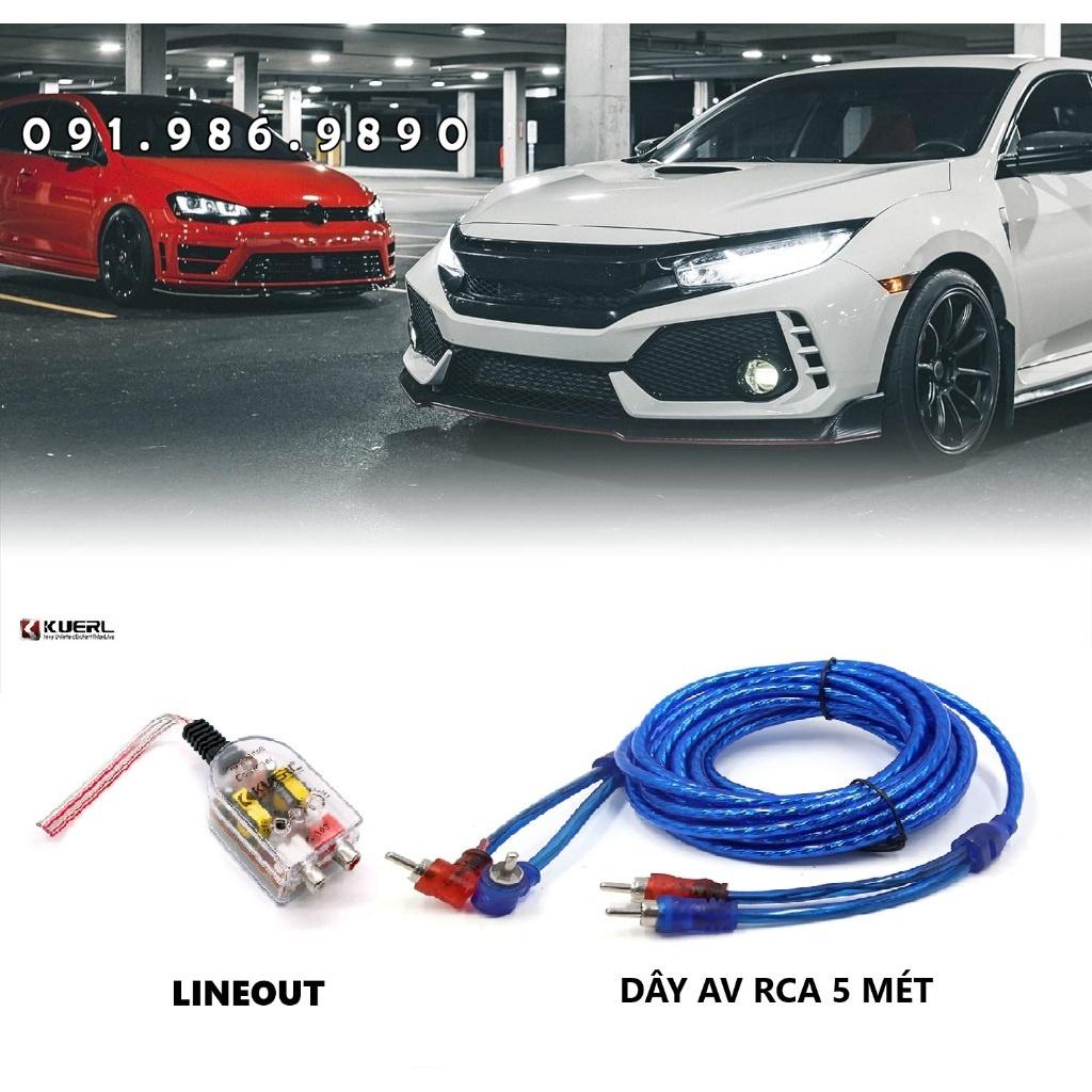 Dây AV Loa Sub Kèm lineout Cắt Tần Dây Cáp Âm Thanh Khuếch Đại RCA 5M Cao Cấp Lõi Đồng Có Giấy Bạc Chống Nhiễu