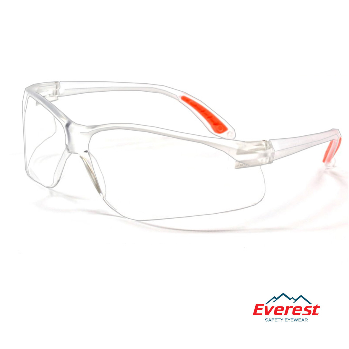 Kính bảo hộ Everest EV201 màu trắng chống bụi, chông trầy xước, chống tia UV-UB, mắt kính chống đọng sương