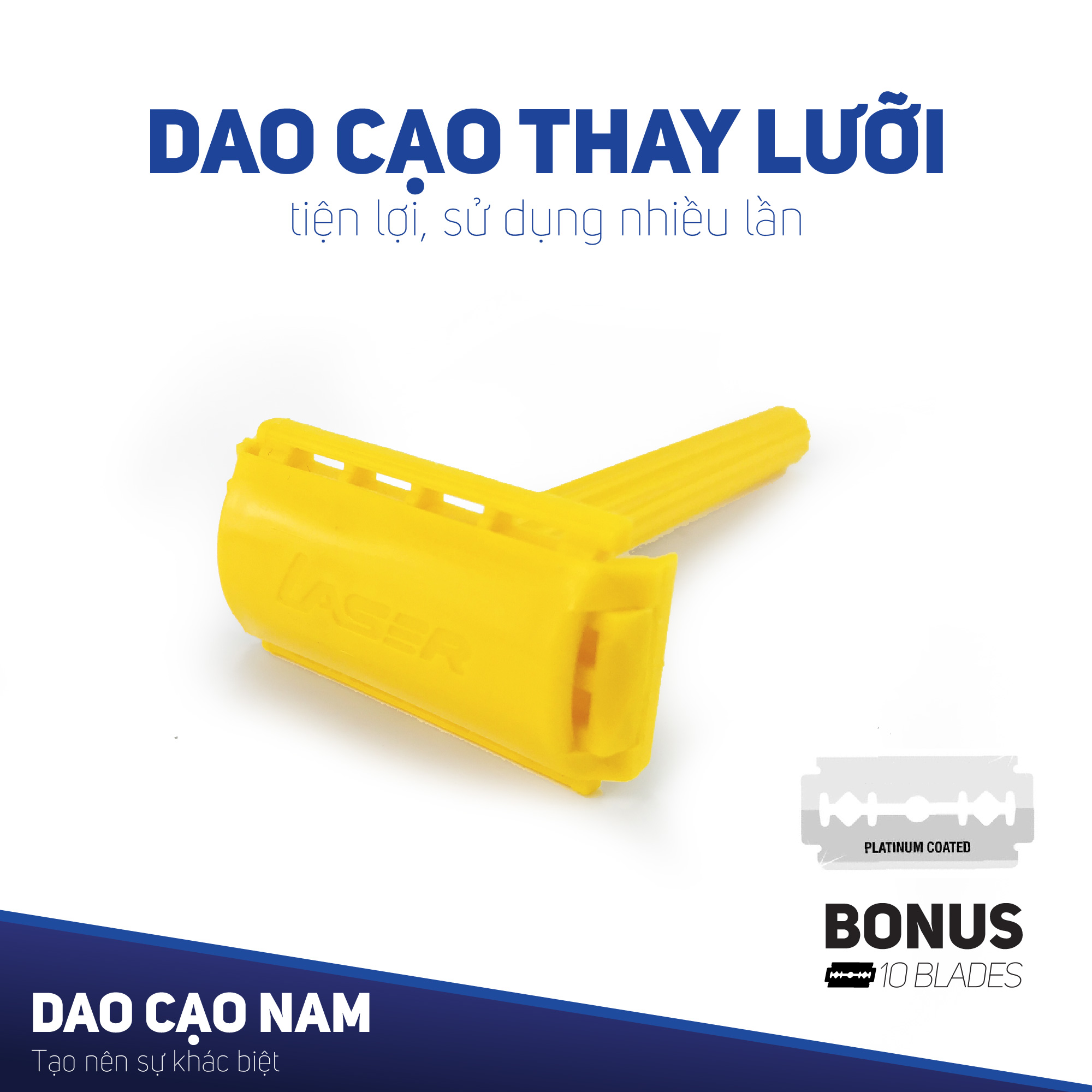 Dao cạo râu lưỡi lam cao cấp + 10 lưỡi lam thay thế,Dạo cạo râu thay kèm 10 lưỡi lam,Dao cạo râu thay lưỡi lam,Dao cạo thay lưỡi,Dao cạo thay lam,Dao cạo lưỡi lam