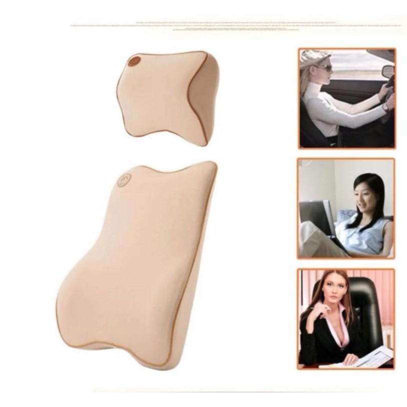 Gối tựa đầu và tựa lưng ô tô cao su non cao cấp